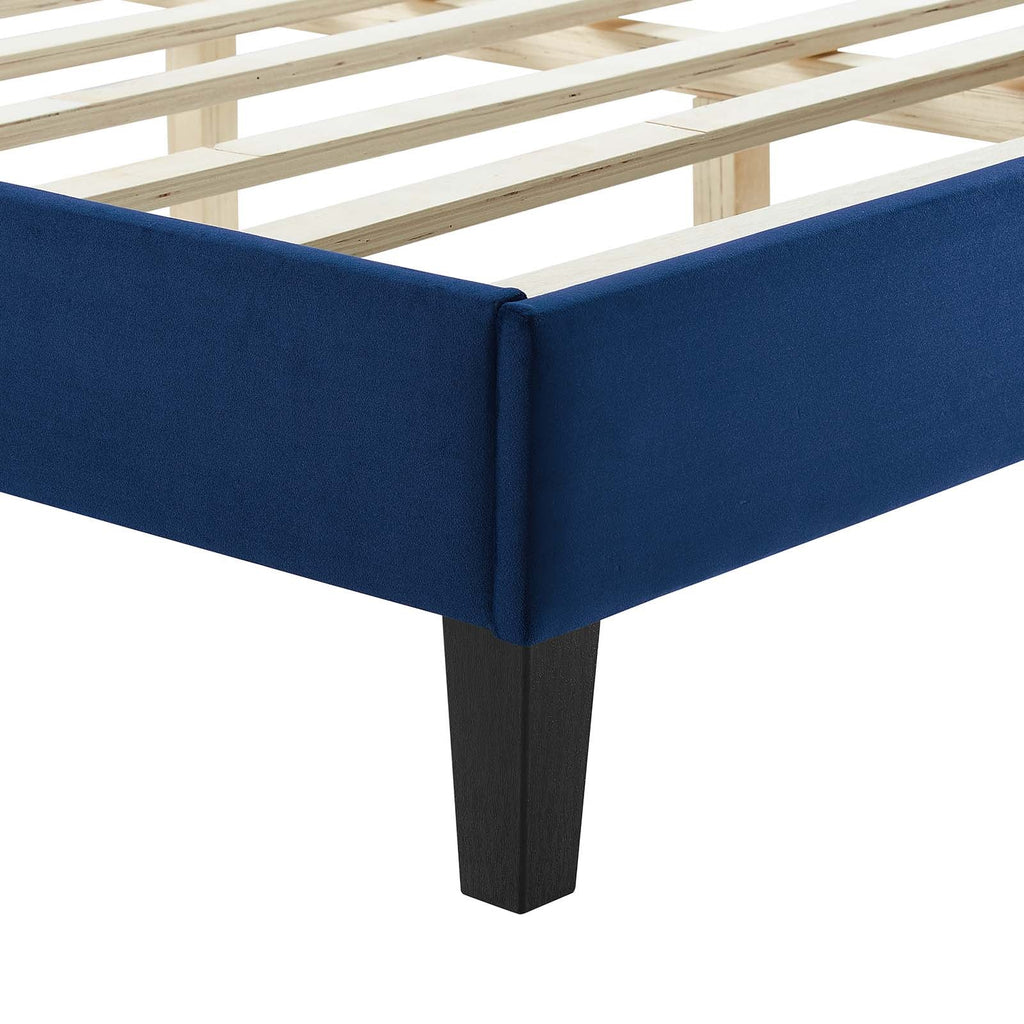 Leah Chevron Tufted Performance Velvet Full Platform Bed by Modway