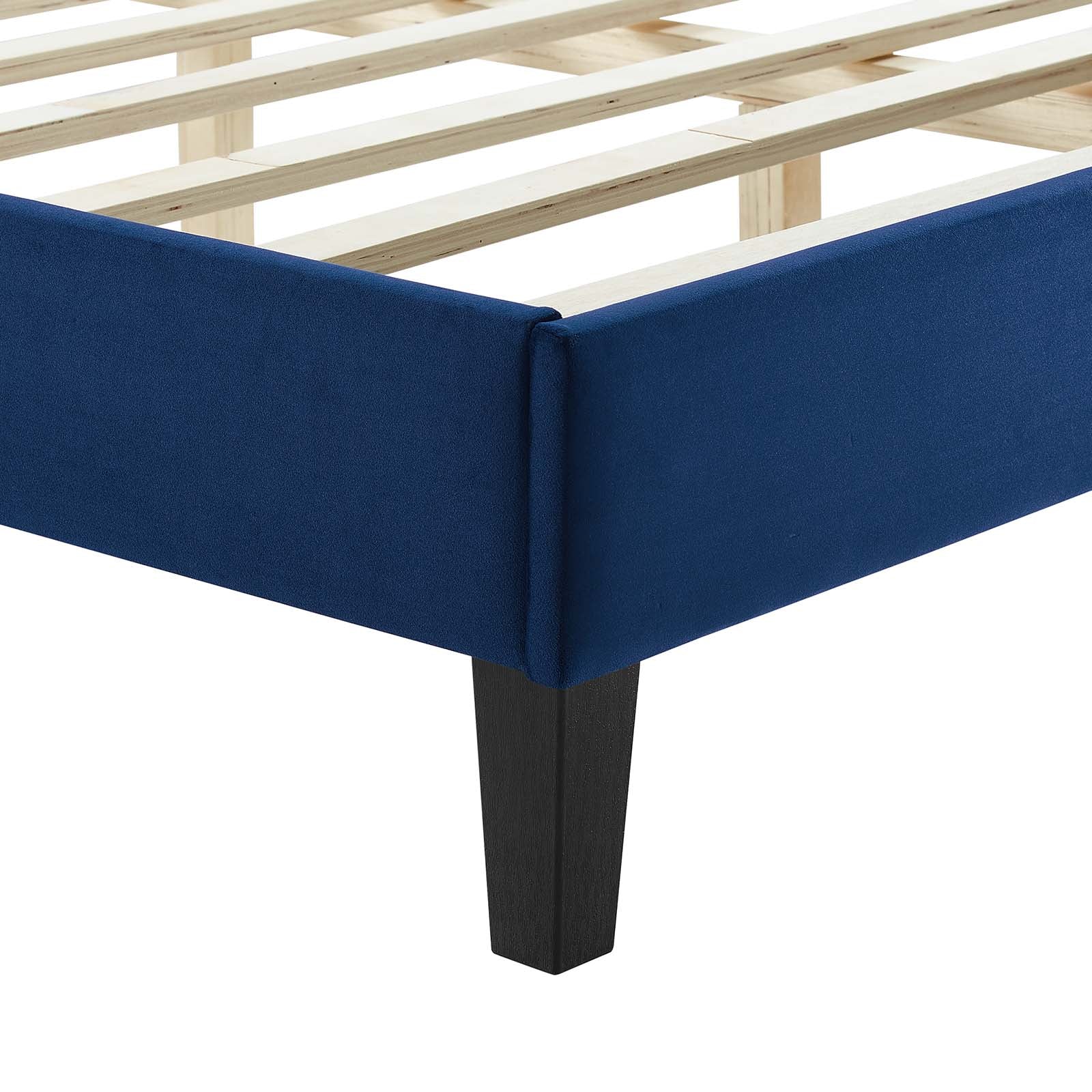 Leah Chevron Tufted Performance Velvet Full Platform Bed by Modway