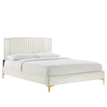 Zahra Channel Tufted Performance Velvet King Platform Bed by Modway