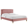 Zahra Channel Tufted Performance Velvet King Platform Bed by Modway