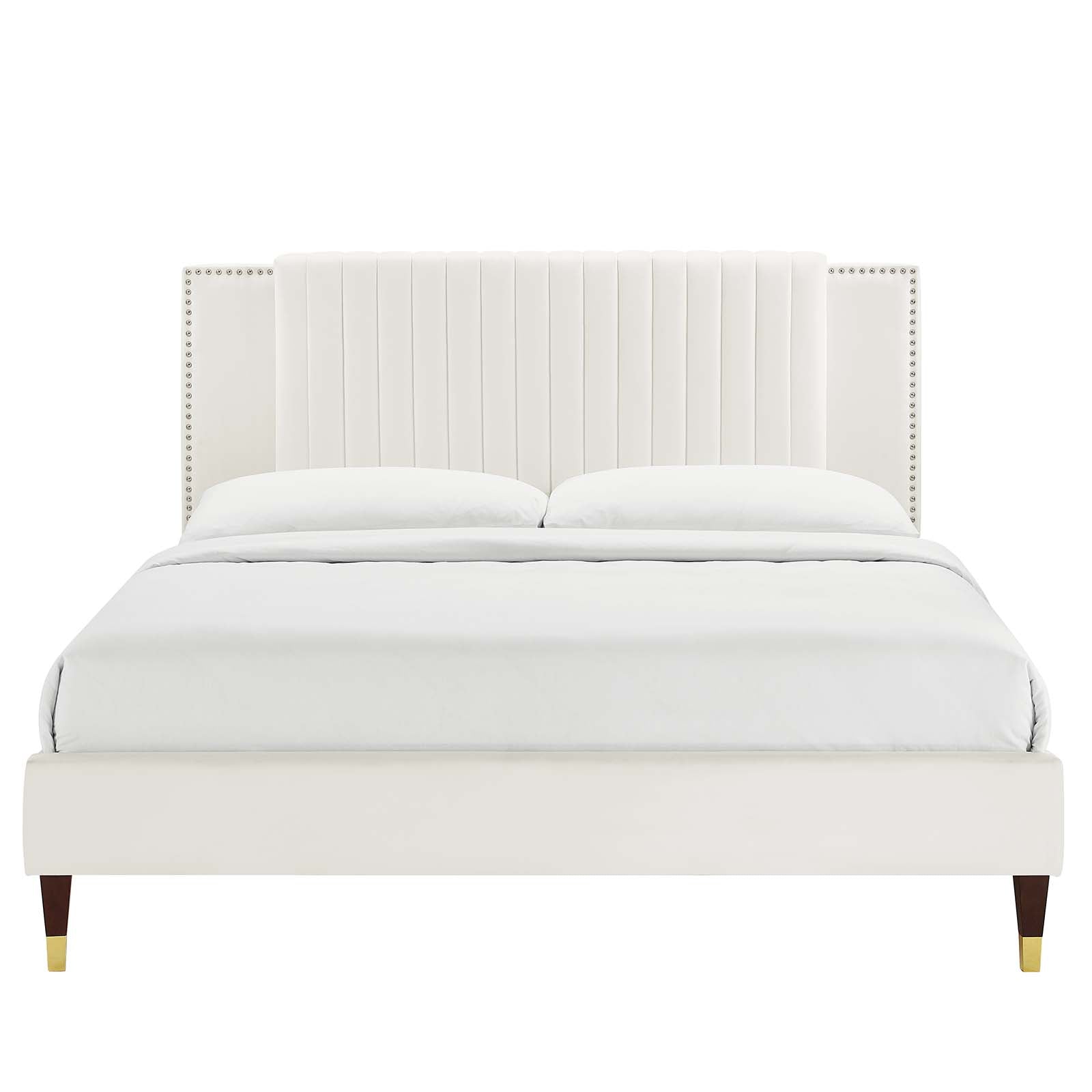 Zahra Channel Tufted Performance Velvet King Platform Bed by Modway