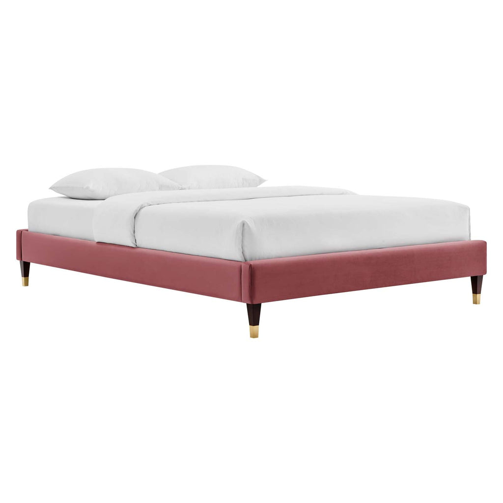 Colette Performance Velvet King Platform Bed by Modway