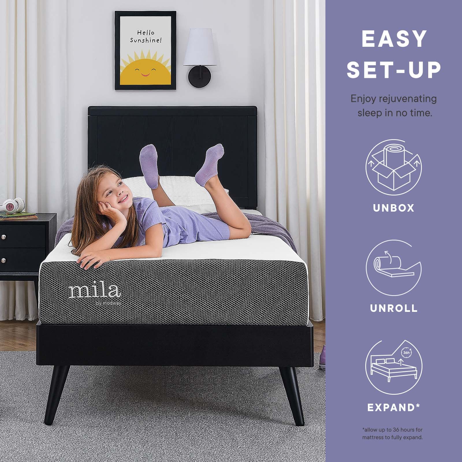 Mila 12" Twin Mattress by Modway