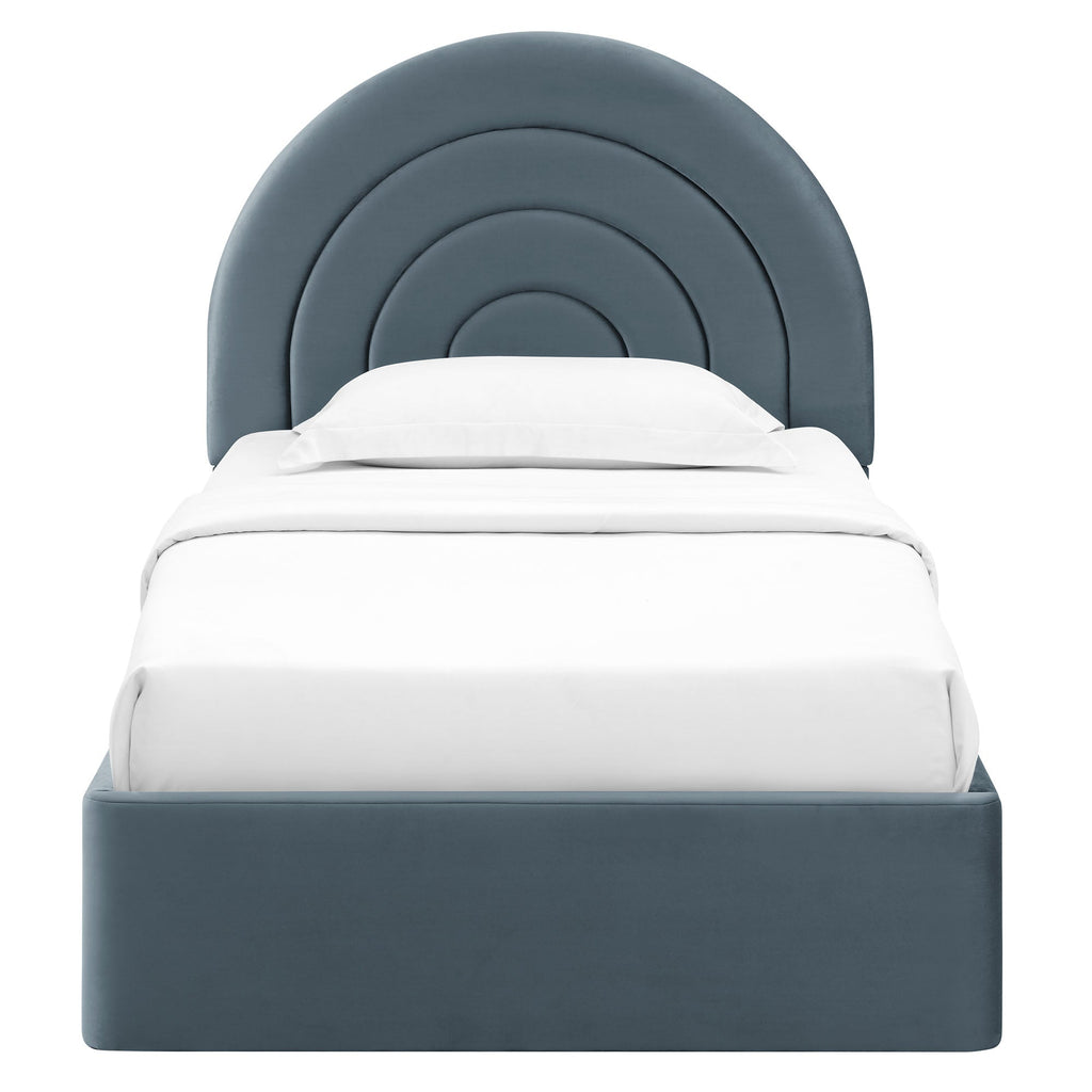 Solana Arched Performance Velvet Twin Platform Bed by Modway