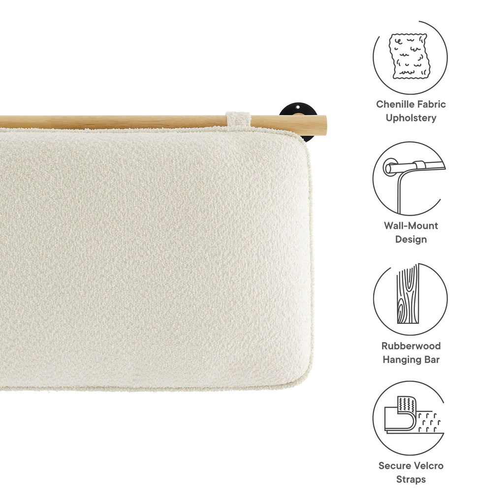 Anela Wall-Mounted Chenille Upholstered Twin Headboard by Modway