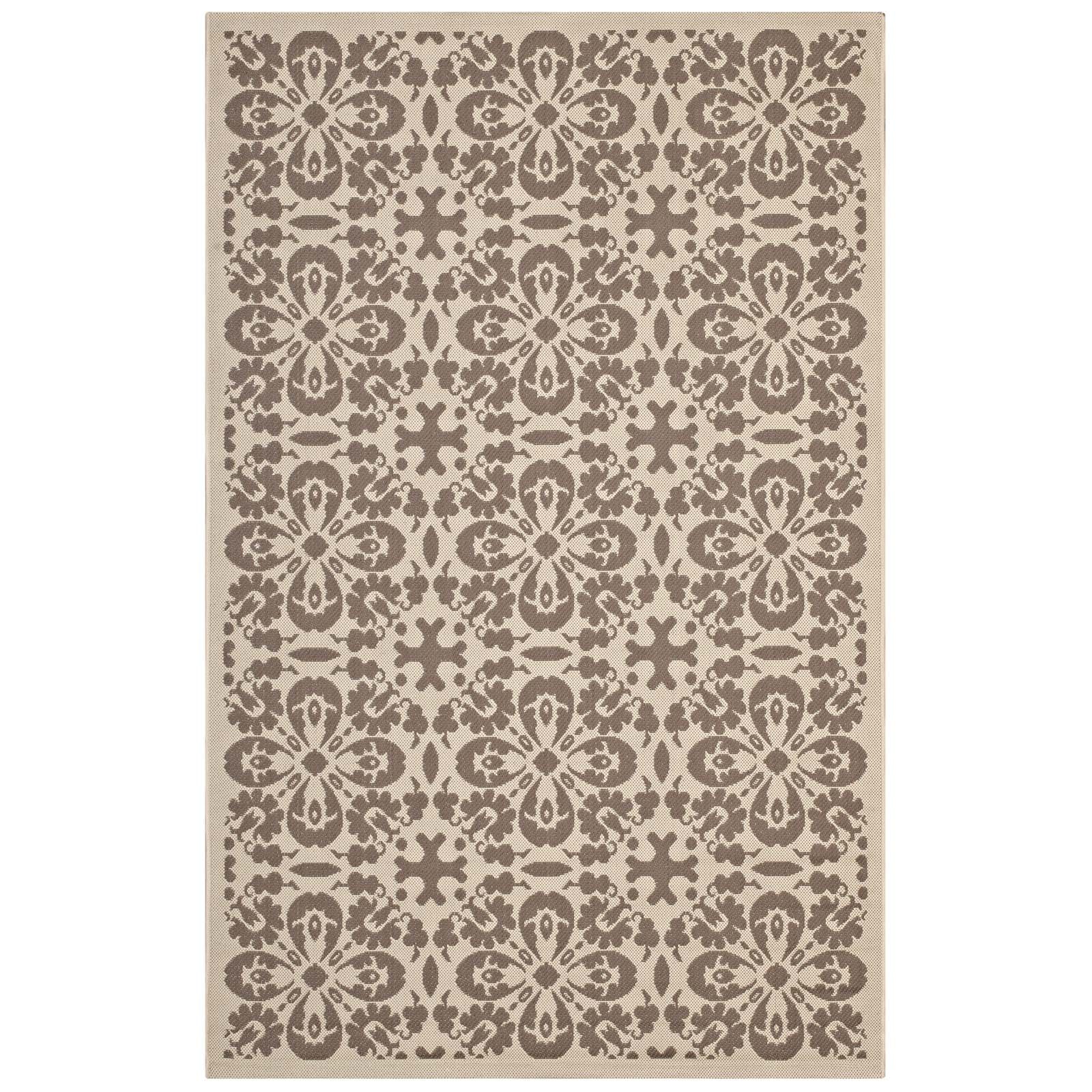 Ariana Vintage Floral Trellis Indoor and Outdoor 9x12 Area Rug by Modway