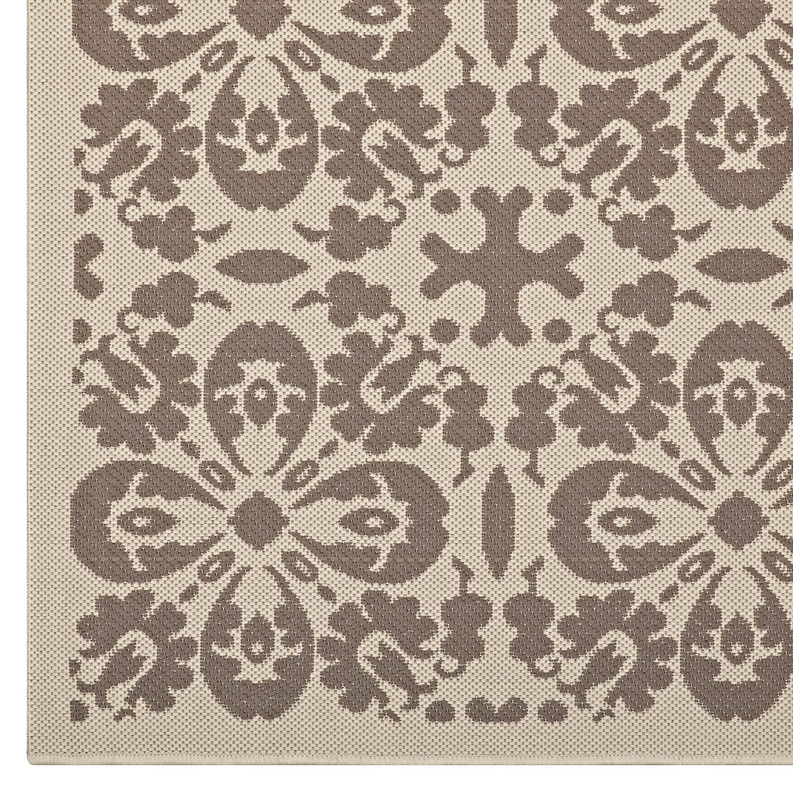 Ariana Vintage Floral Trellis Indoor and Outdoor 9x12 Area Rug by Modway