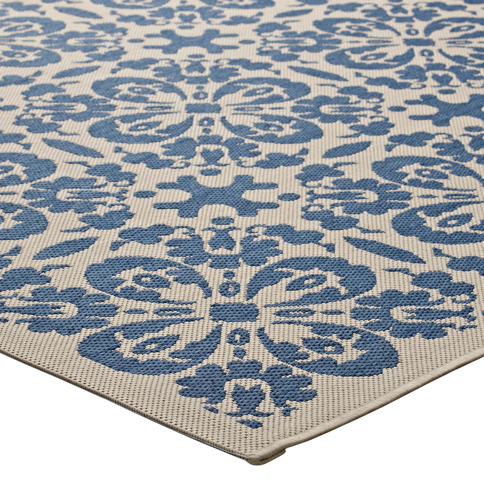 Ariana Vintage Floral Trellis Indoor and Outdoor 9x12 Area Rug by Modway