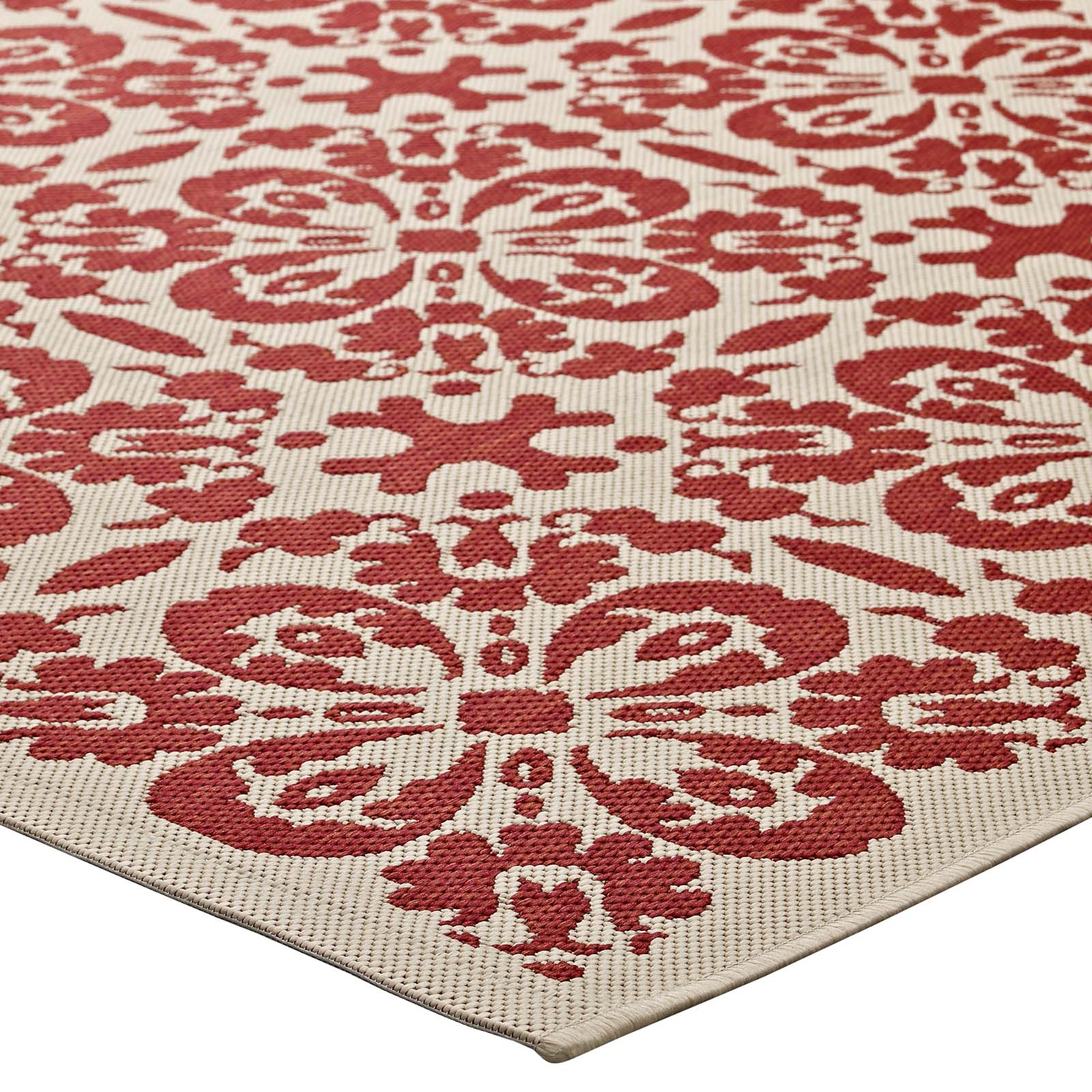 Ariana Vintage Floral Trellis Indoor and Outdoor 4x6 Area Rug by Modway