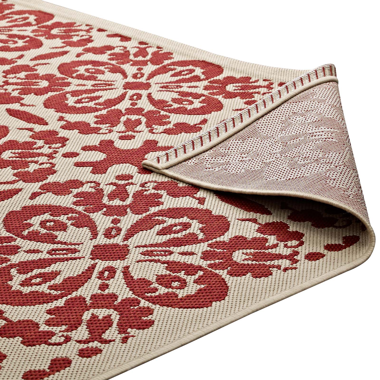 Ariana Vintage Floral Trellis Indoor and Outdoor 4x6 Area Rug by Modway