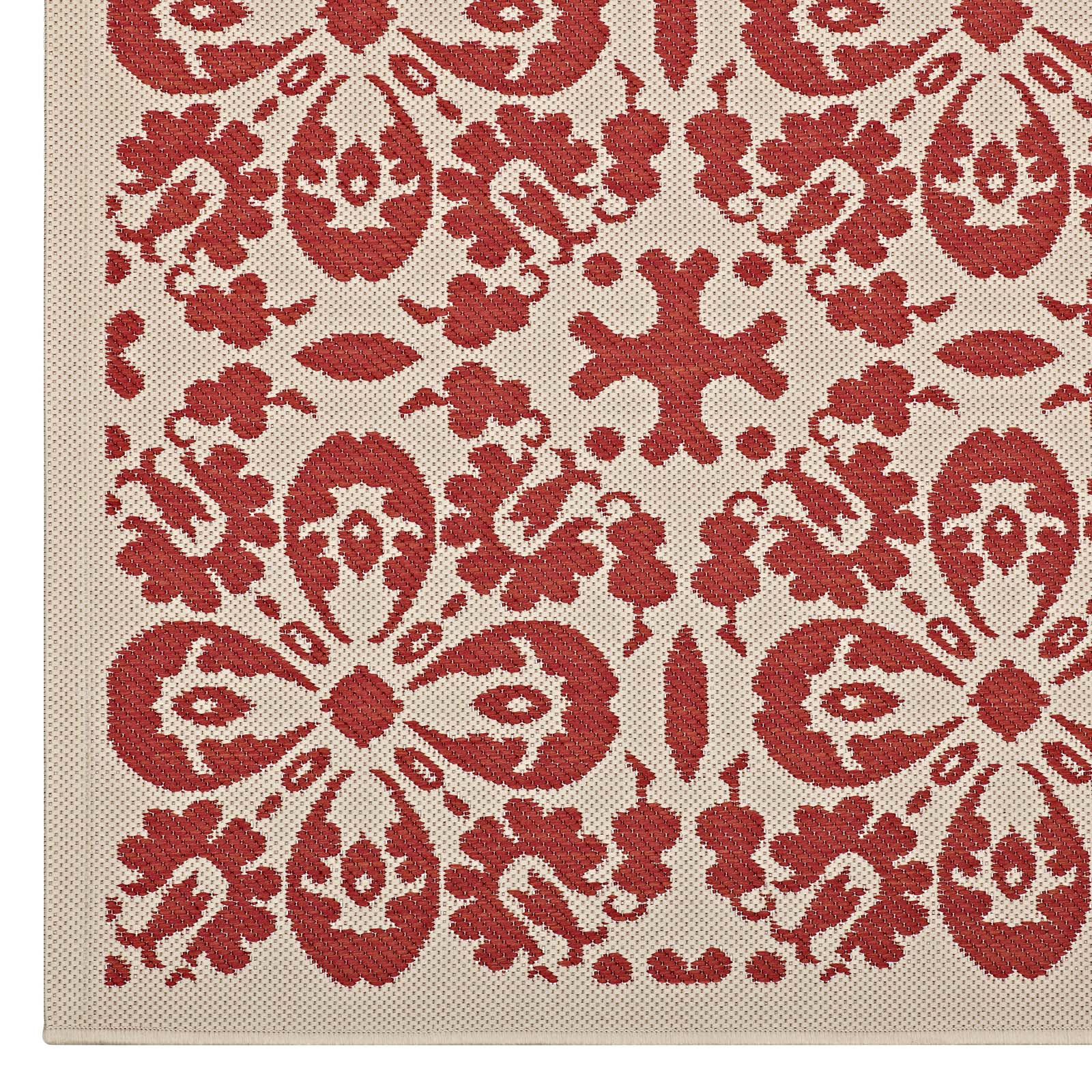 Ariana Vintage Floral Trellis Indoor and Outdoor 9x12 Area Rug by Modway