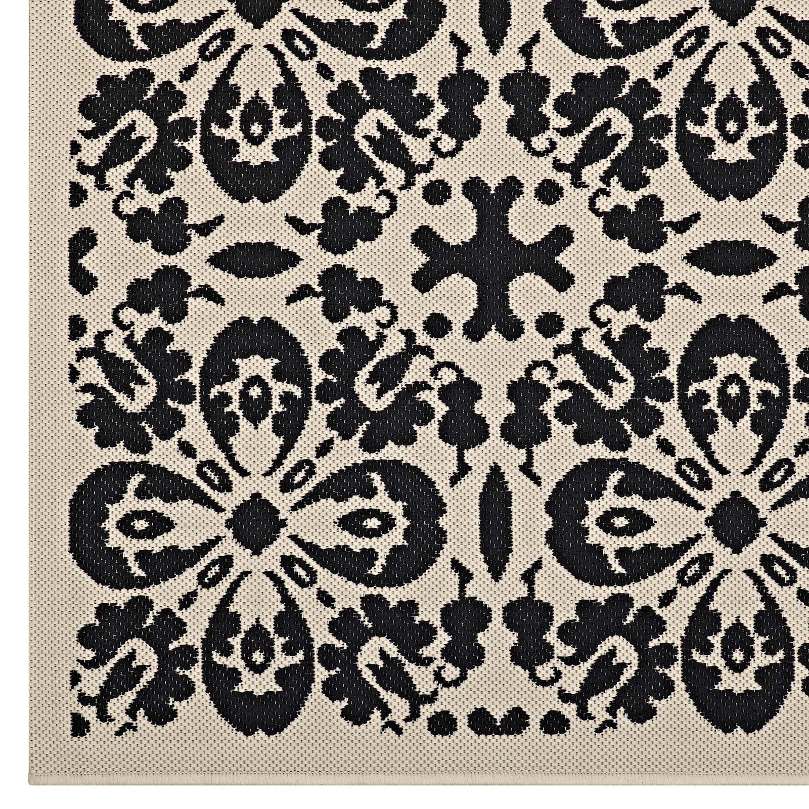 Ariana Vintage Floral Trellis Indoor and Outdoor 4x6 Area Rug by Modway