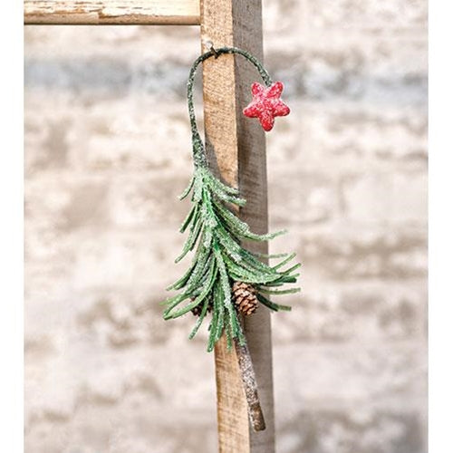 Snowy Shooting Star Mini Tree Ornament  (Pack of 4)