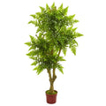 5.5' Boston Fern Artificial Tree UV Resistant (Indoor/Outdoor)